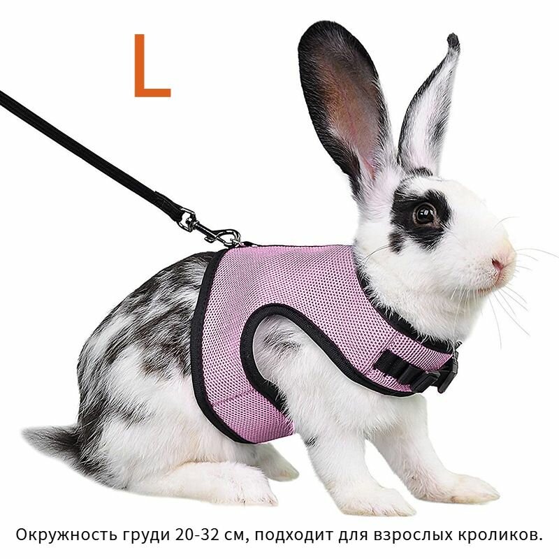 Шлейка жилетка и поводок для грызунов кроликов шиншилл кошек собак