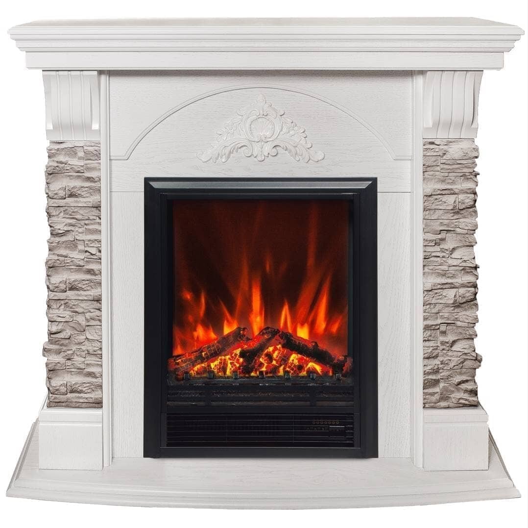 Камин электрический RealFlame Athena эффект живого огня мощность 2 кВт 108x98.5x40 см с очагом Eugene
