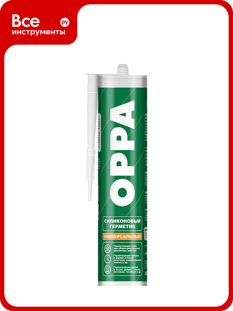 Герметик силиконовый универсальный OPPA U бесцветный 260мл HOCU260BC