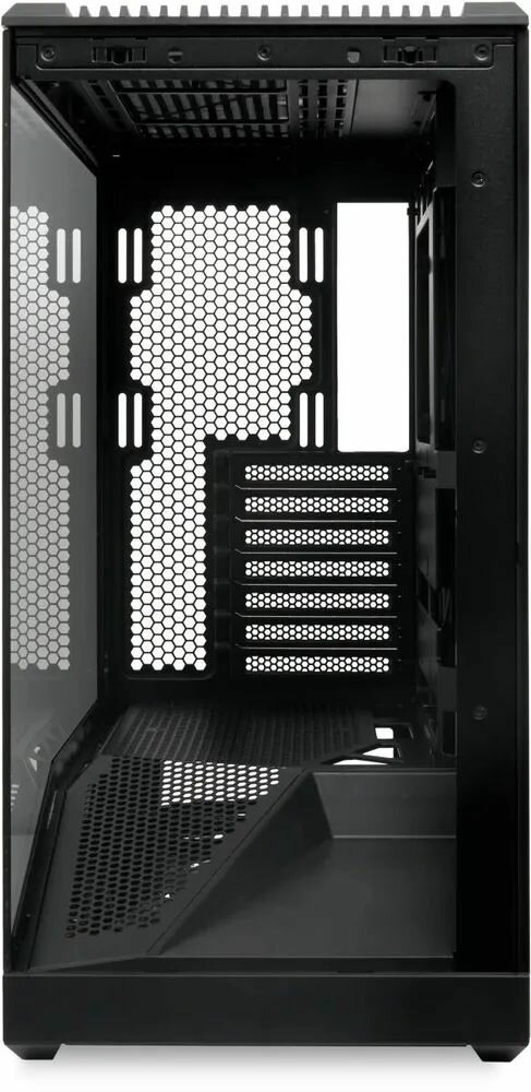 Корпус компьютерный HSPD F711 Black (F711-TGBK), ATX, Micro-ATX, Mini-ATX, без блока питания, чёрный — фото 1