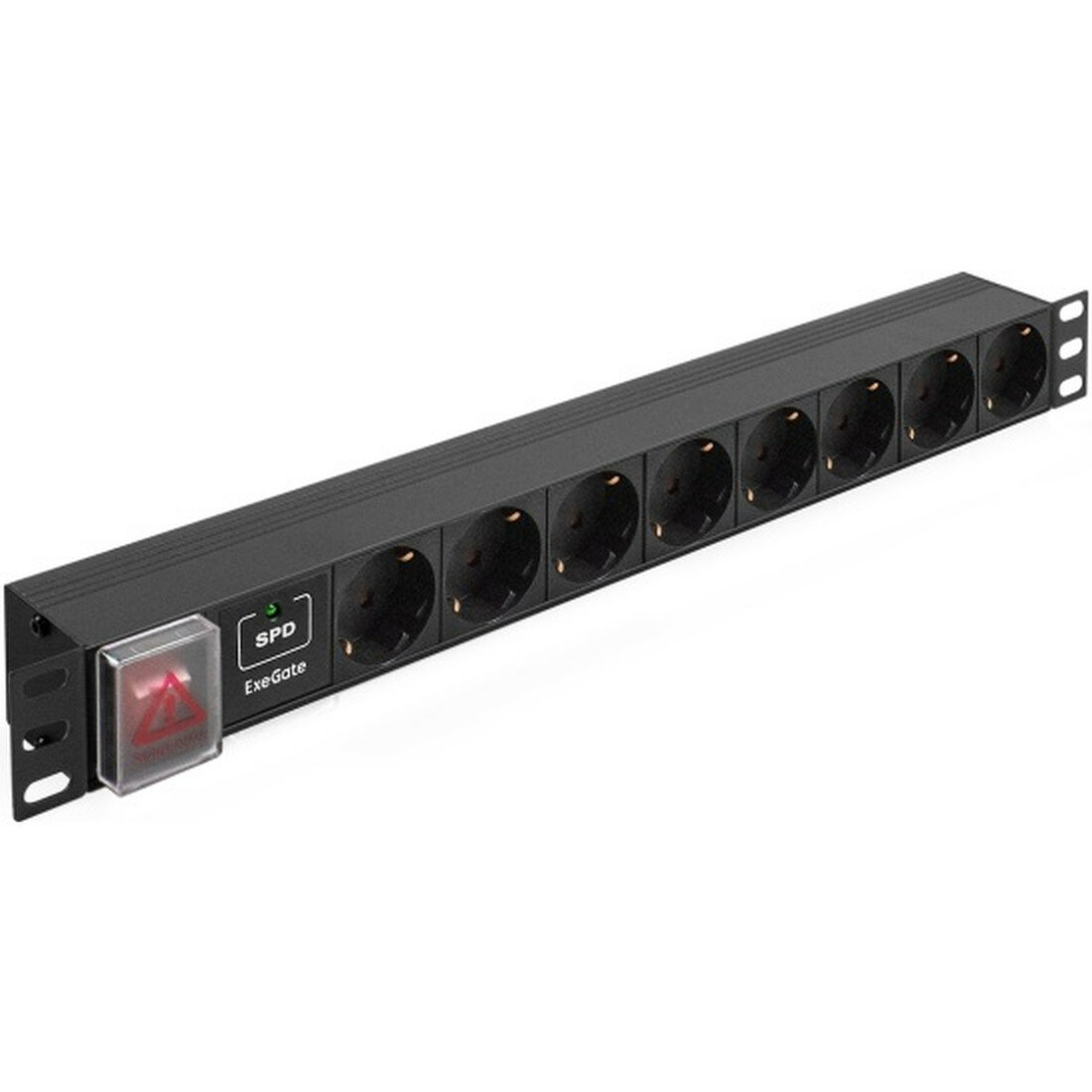 Блок розеток Exegate ServerPro PDU-19H807 Al-8S-EU2-SW-SPD1 (EX280846RUS)