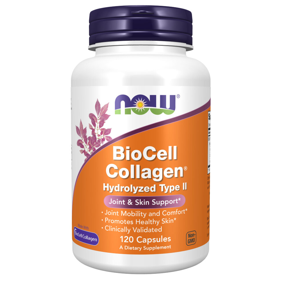 NOW Collagen BioCell, Коллаген 2 Типа Гидролизованный - 120 кап (770 мг)