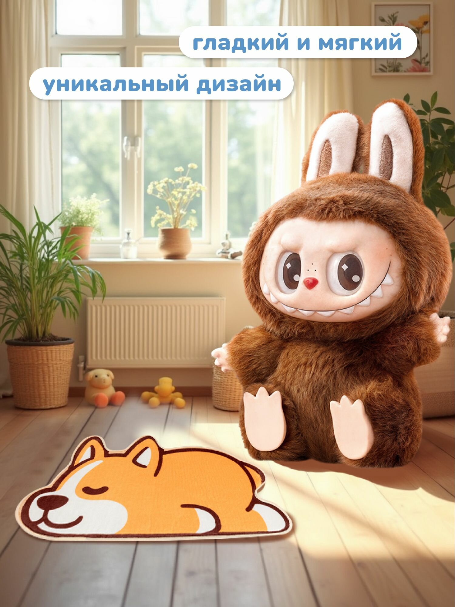 Коврик комнатный для ванной и дома в прихожую Корги собака — фото 1