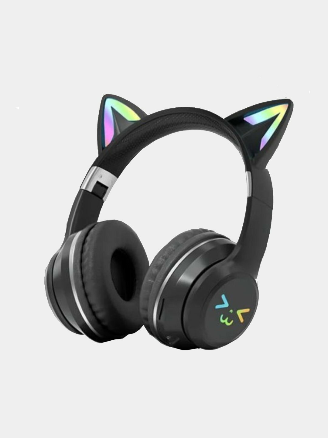 Беспроводные наушники Cat Ear Bluetooth 5.1, с микрофоном для детей и девочек, черный