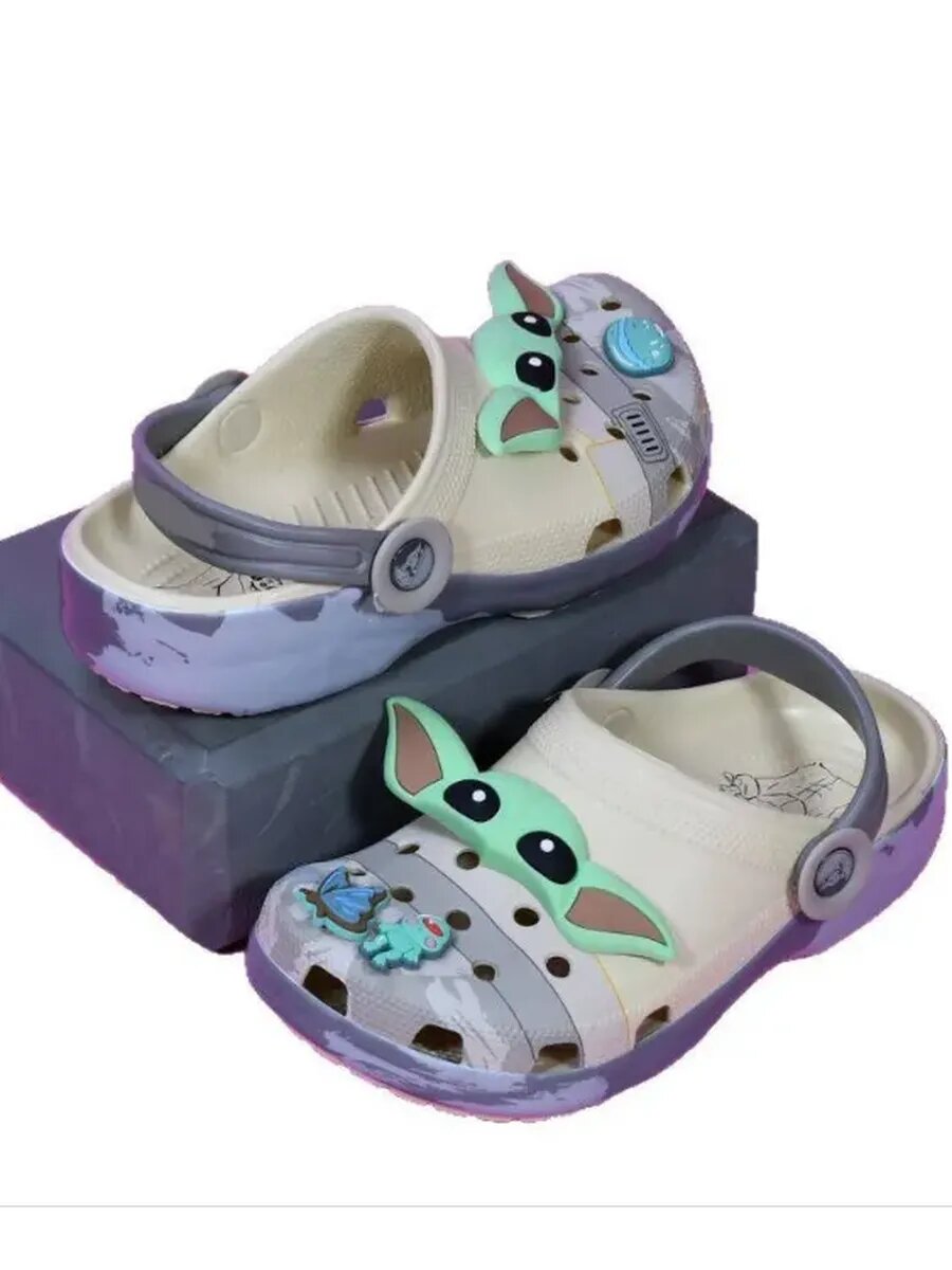 Сабо Crocs Star Wars, размер 36-37, серый/бежевый