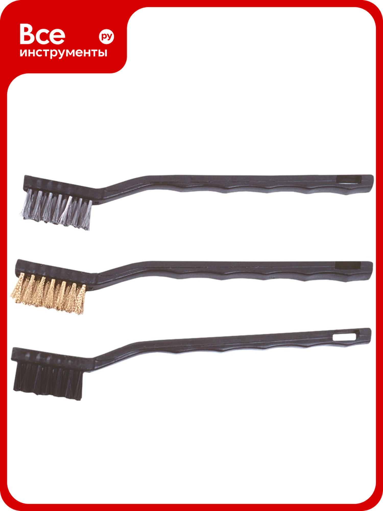 Щетки 230 мм  набор 3 шт  медь  сталь  нейлон Top Tools 14A623