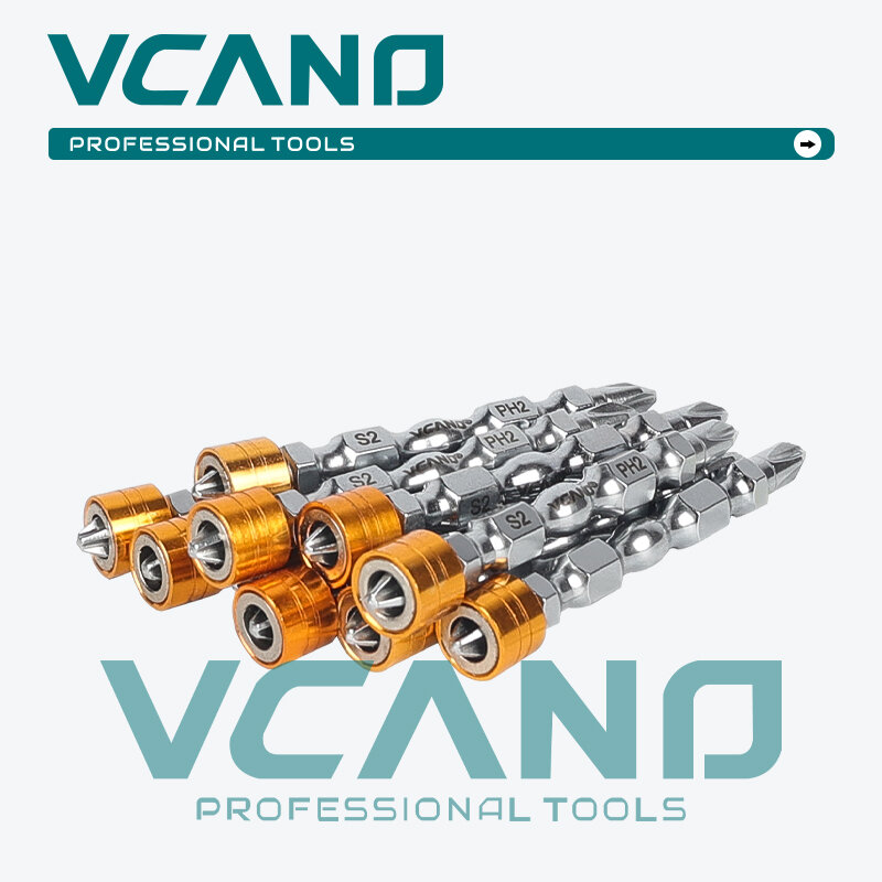Набор бит "Vcano" 65 мм, 10 шт – магнитные насадки для дрели — фото 1