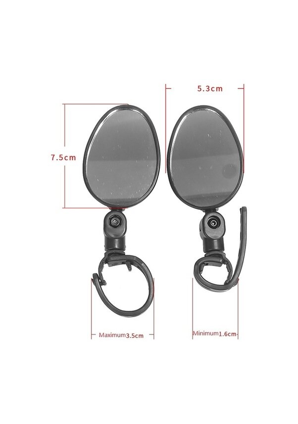 Картинки Зеркало заднего вида для скутера Xiaomi, овальное, для велосипеда, 2 шт.