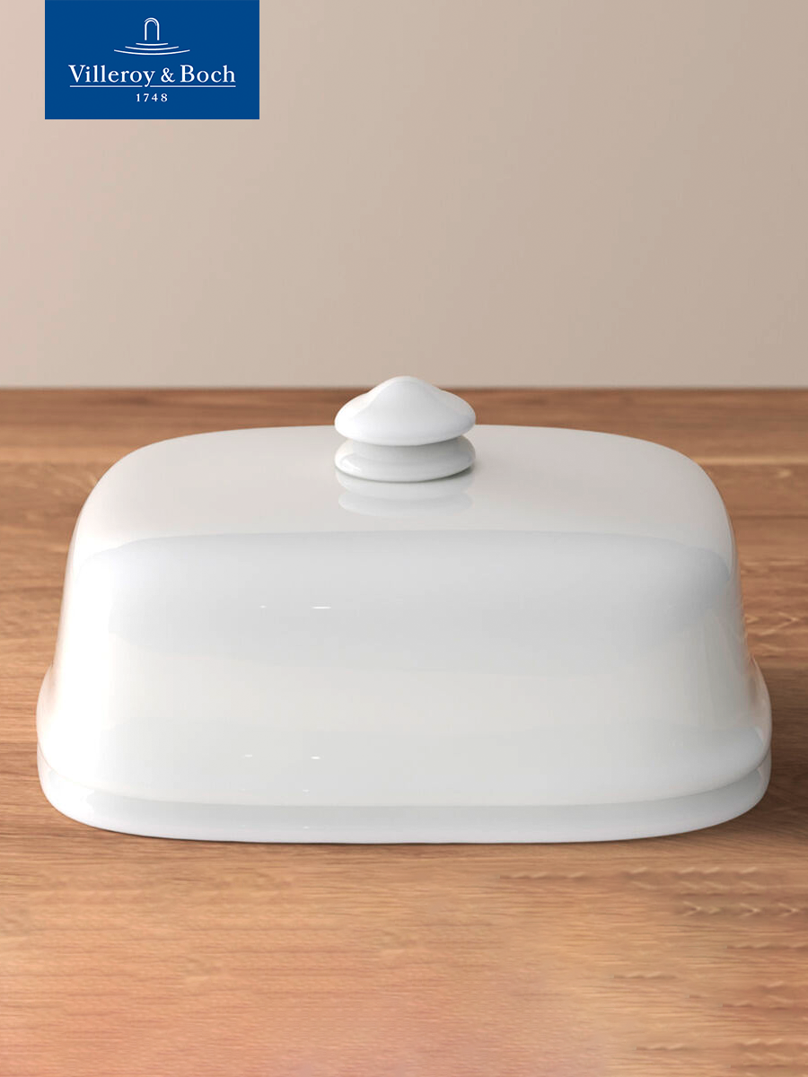 Крышка к масленке фарфоровой, 15х11,6 см, Royal, Villeroy & Boch, Костяной Фарфор