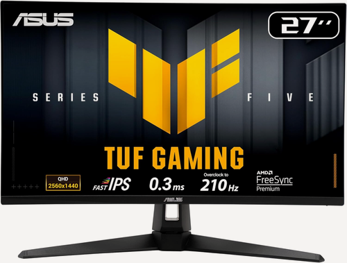 Изображение товара 27" Игровой монитор ASUS TUF Gaming VG27AQ5A-L, 27 дюймов, QHD (2560x1440), 210 Гц (OC), 0,3 мс (GTG), игровой ИИ