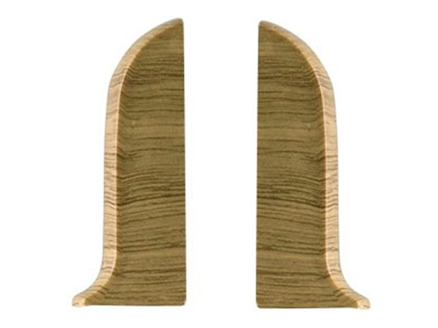 Заглушки для плинтуса ПВХ SALAG NGF 56мм Дуб бурбон натуральный левая+правая