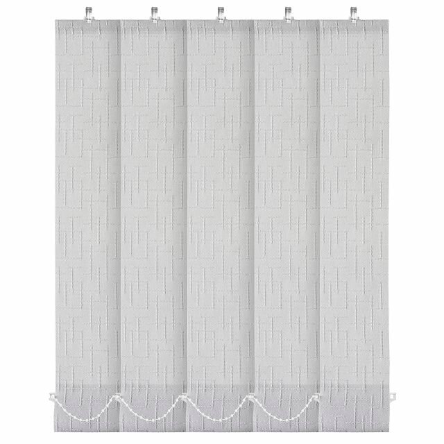 Комплект ламелей УЮТ Рогожка 5шт для вертикальных жалюзи 180см серый арт. 61.61ТО.3239