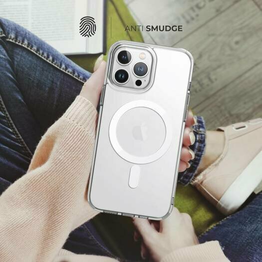 Чехол для iPhone 14 Plus, ударопрочный, MagSafe, Anti shock, прозрачний