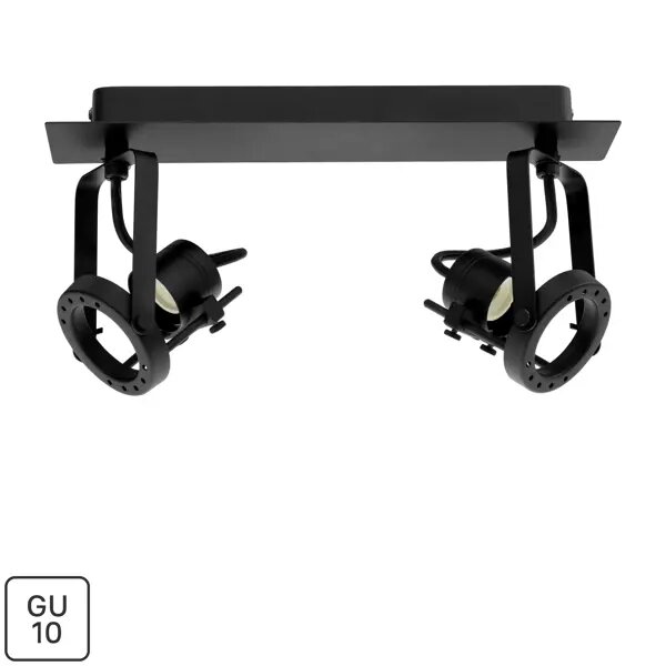Спот поворотный Inspire Technic 2 лампы GU10 4.1 м² цвет чёрный