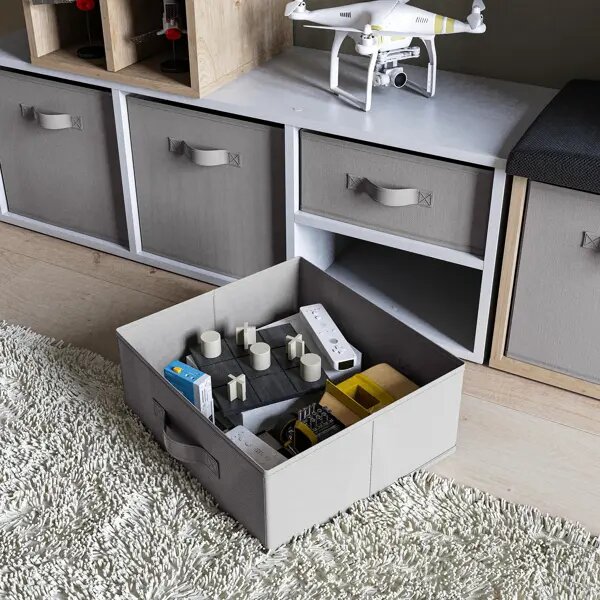 Короб-органайзер 15x31x31 см спанбонд цвет графитовый