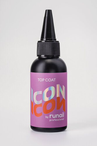 Изображение товара Топ глянцевый для ногтей без липкого слоя ICON by runail professional, 50 мл