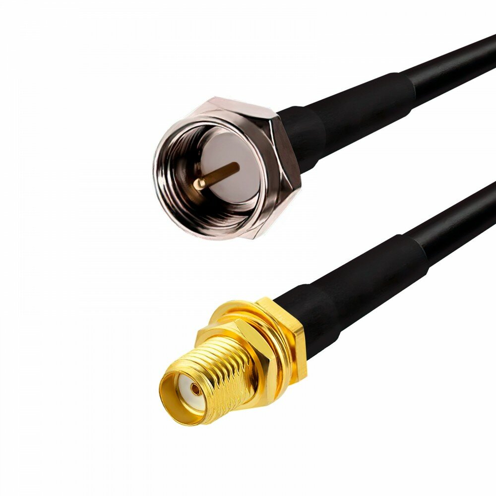 Кабельная сборка F-male - Sma-female 10 м, кабель 5D-FB CCA