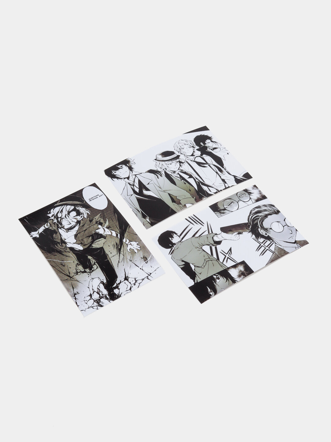 Мини постер Бродячие псы Аниме, 10 * 15 см, набор из 3 шт утонченный дизайн,