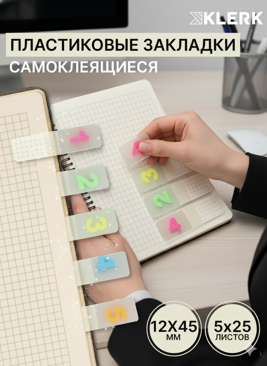 Наклейки для заметок, яркое пятно на важной странице книги, наклейки 5 разных цветов — фото 1