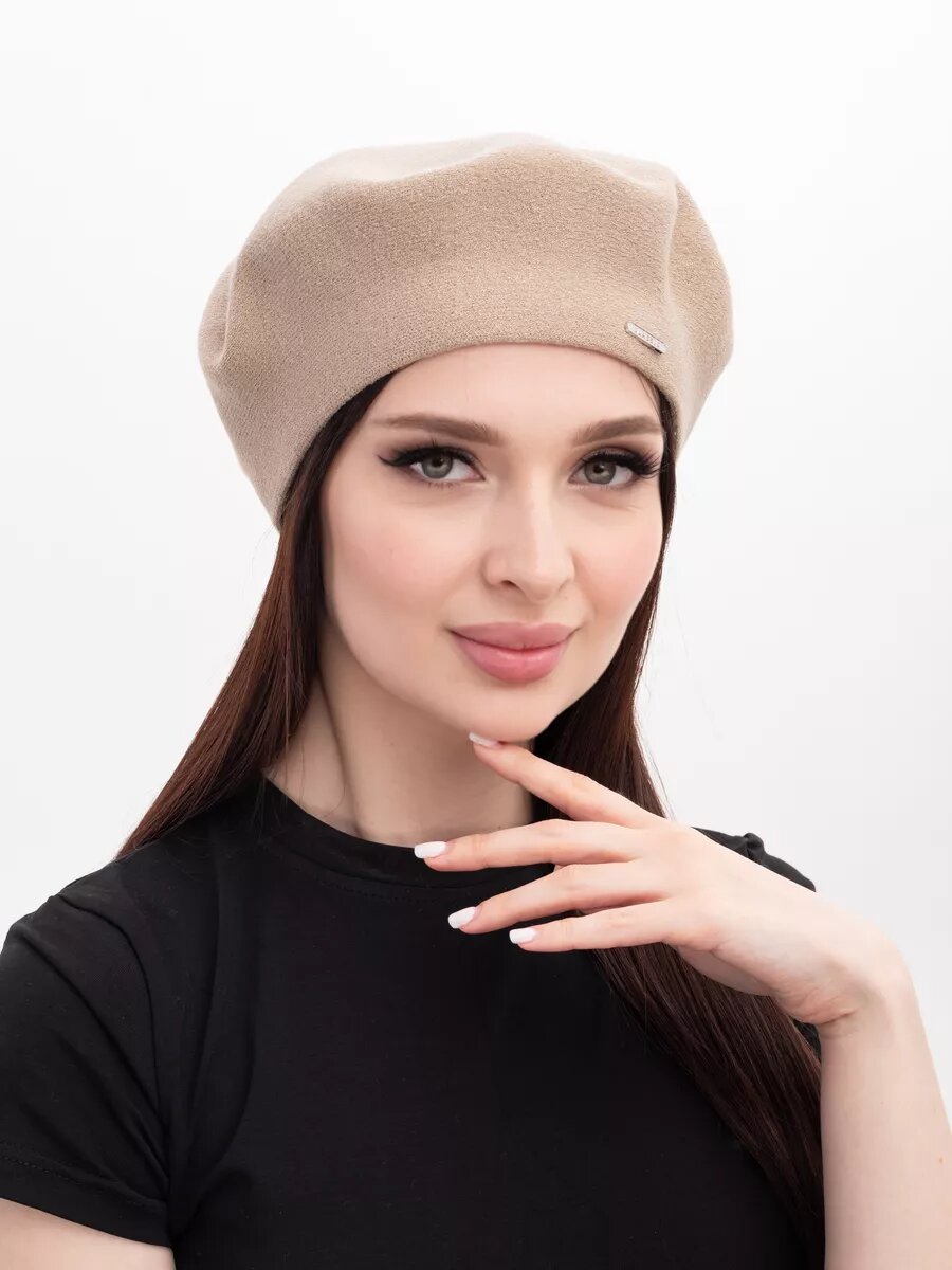 Берет  для женщин, размер 56-58, бежевый — фото 1