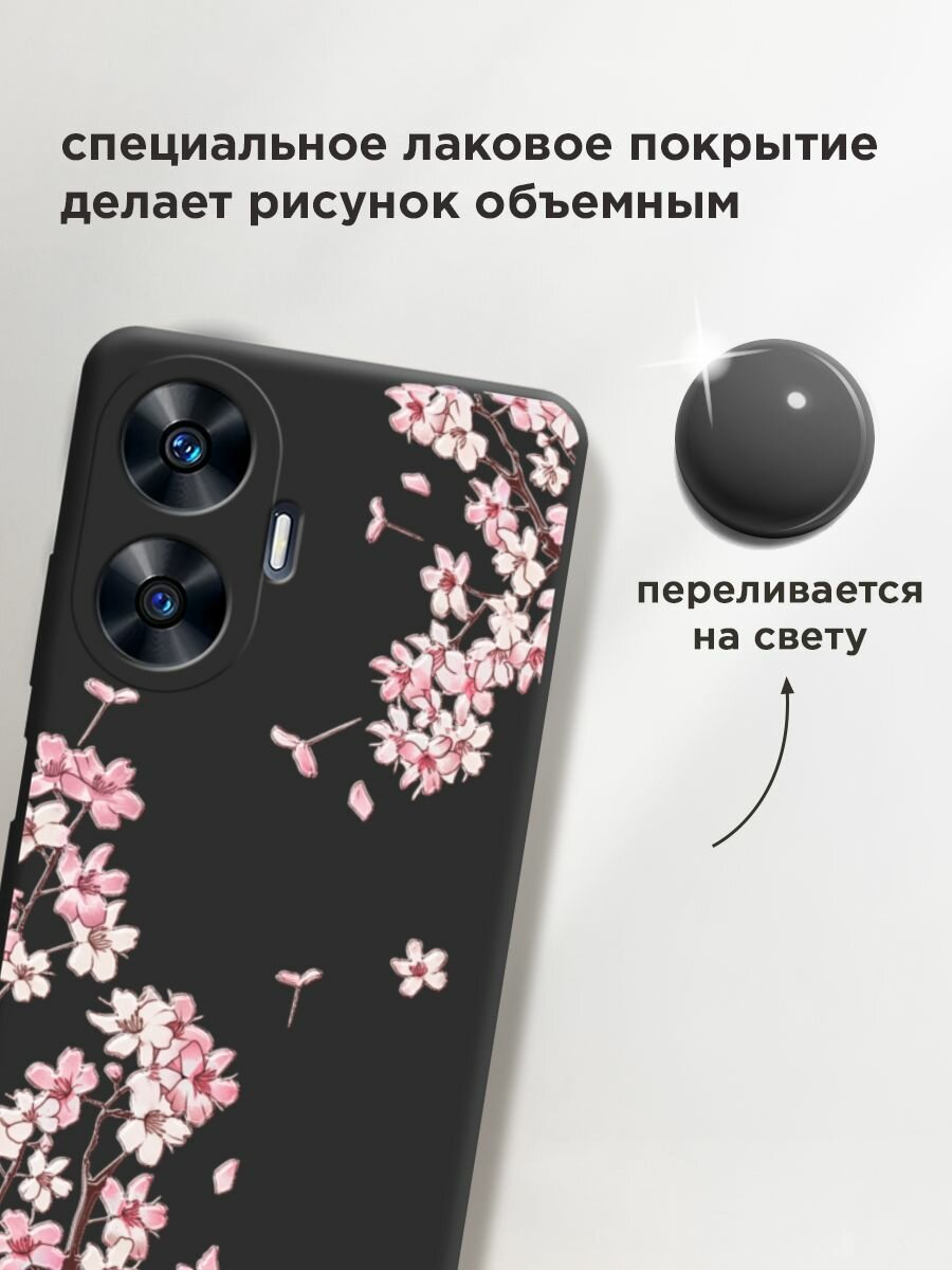 Чехол на Realme C55 / Реалми С55 с принтом "Ветви сакуры 5" — фото 1