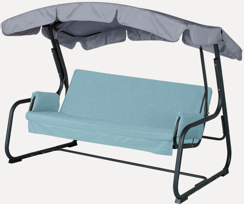 Изображение товара Садовые качели Удачная мебель "Мальта", металлический каркас, бирюзовые, до 300кг