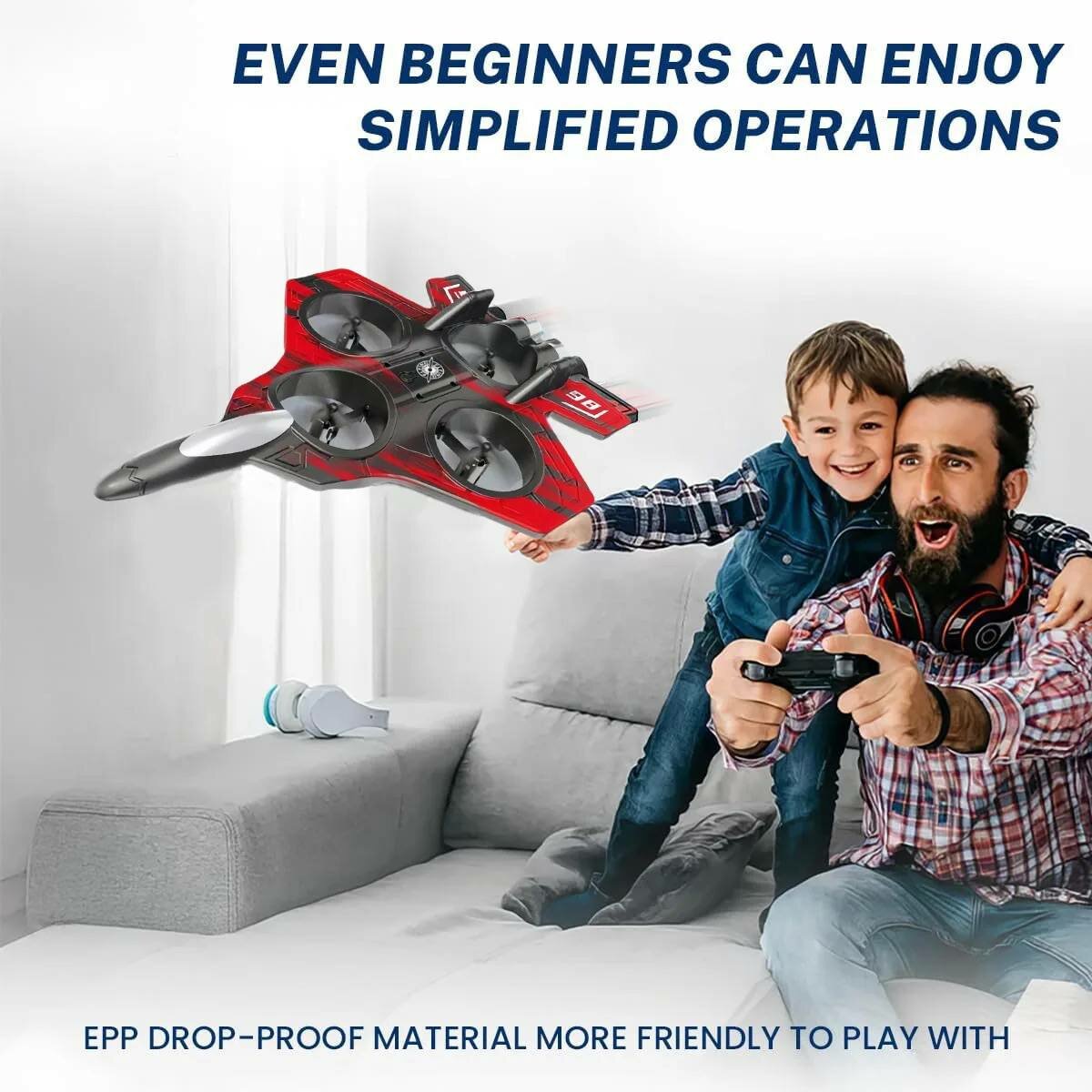 Flying Prince – детский дрон с дистанционным управлением и светодиодными фонарями