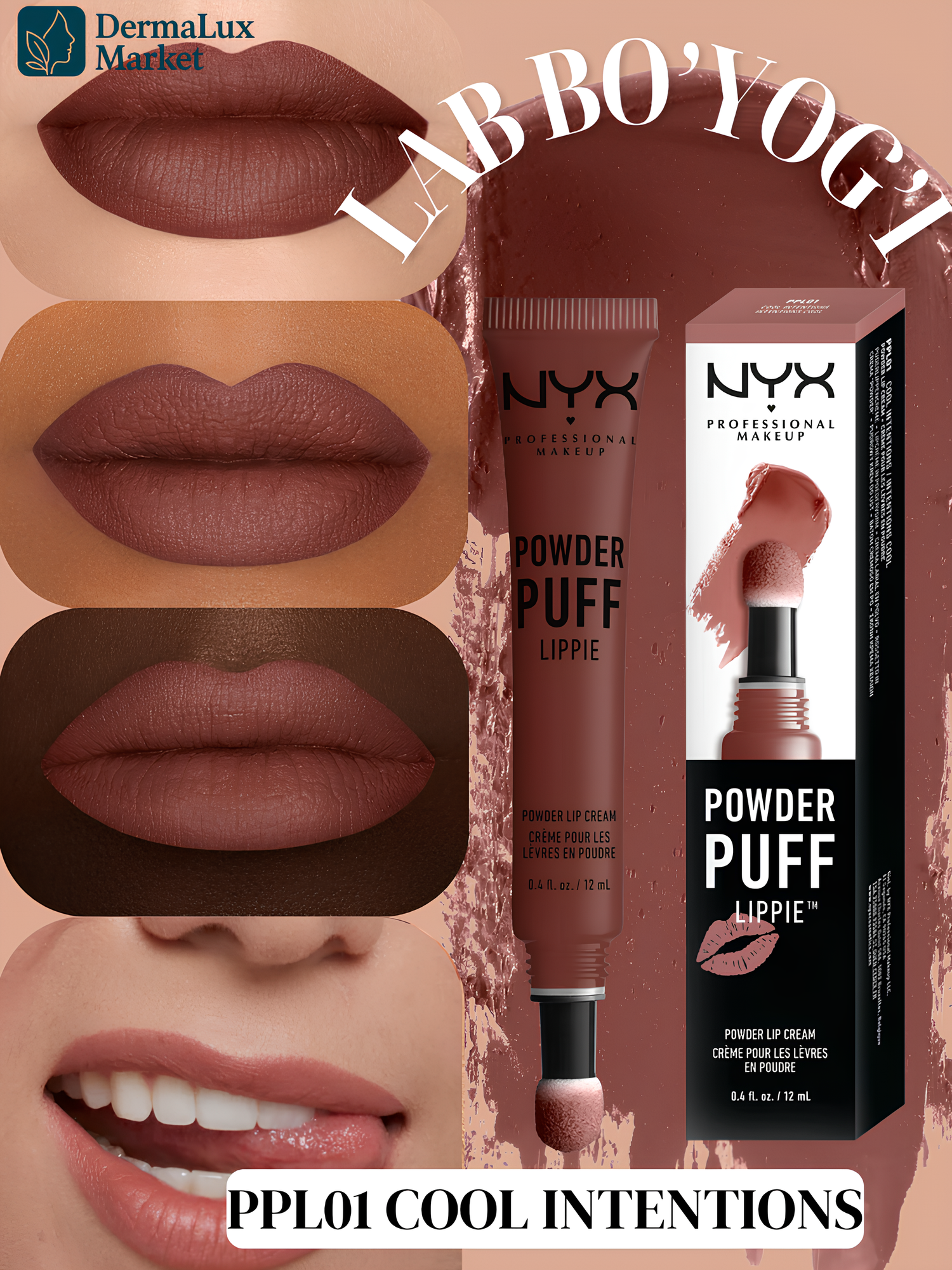 Губ помада NYX Powder Puff Lippie PPL01 Cool Intentions , Мягкий натуральный блеск,12мл