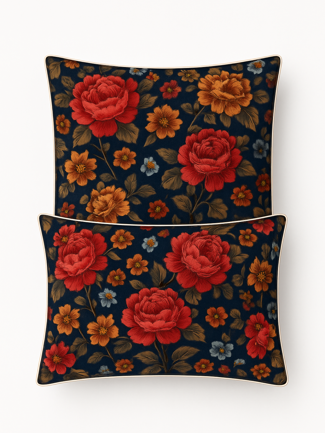 Декоративные наволочки с роскошным цветочным узором, красные розы, плотный материал