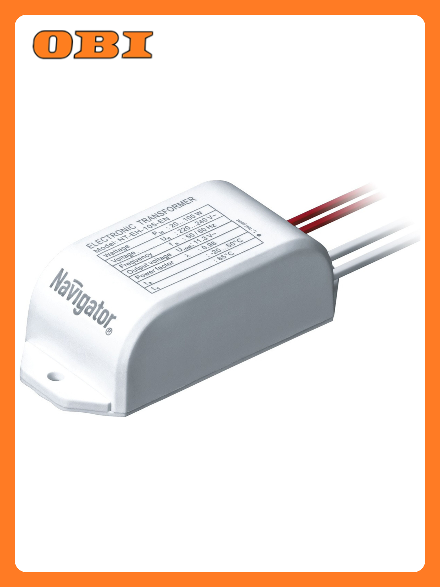 Трансформатор Navigator для галогенных ламп 220-12В 105Вт белый