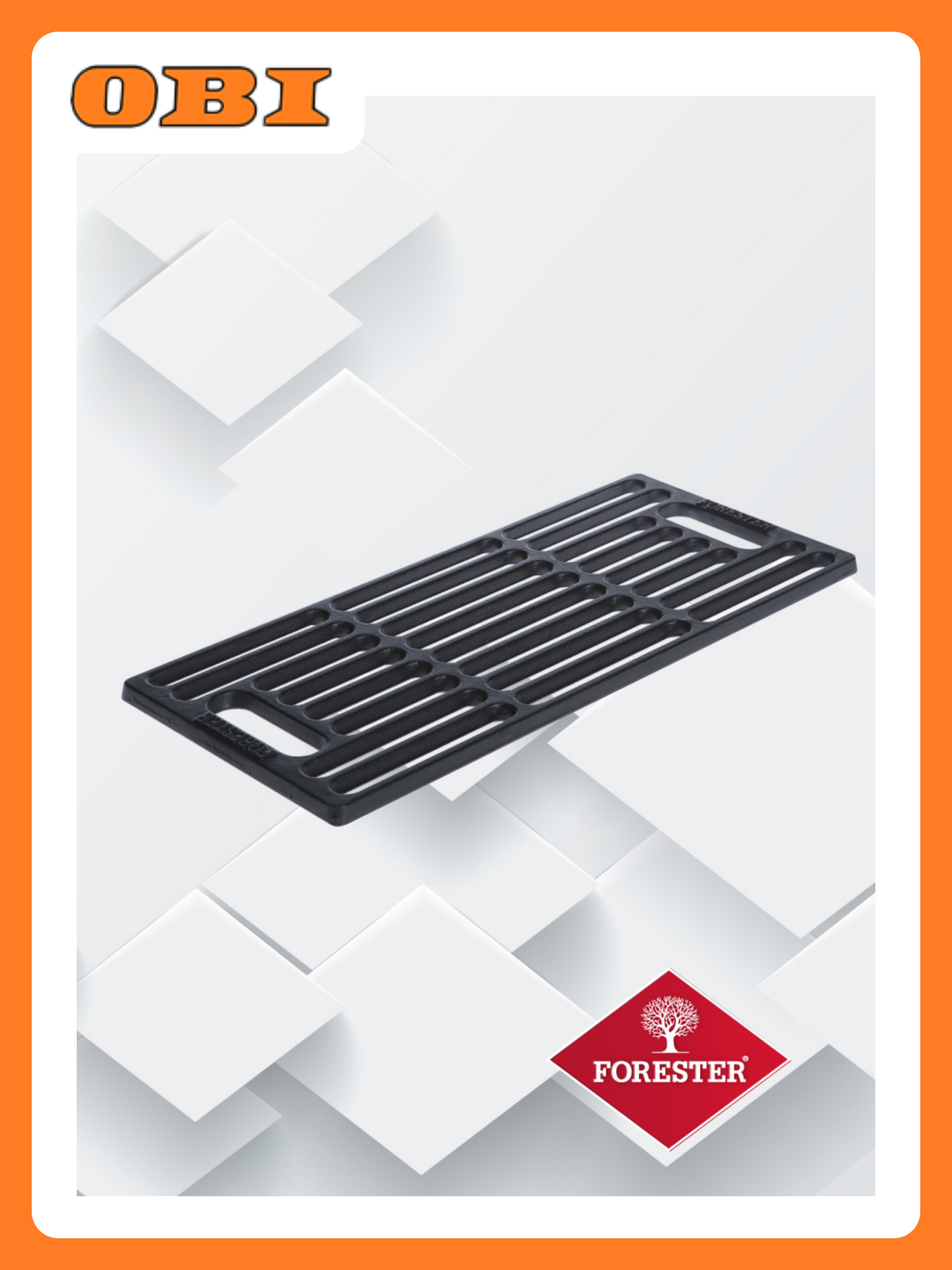 Решетка чугунная для гриля универсальная Forester 435x205 см