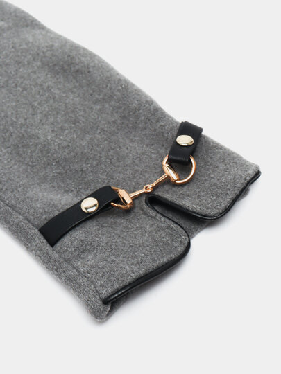 Перчатки  для девочек и женщин, размер one size, серые — фото 1