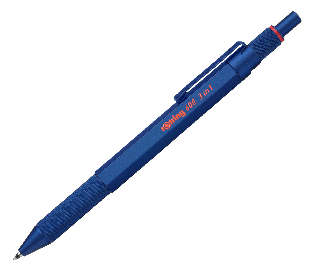 Ручка Rotring 600 3-в-1 мультифункциональная (два шариковых стержня + карандаш) синяя