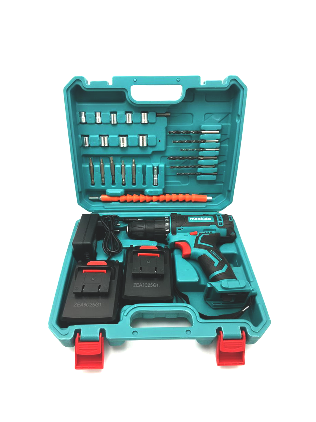 Дрель-шуруповёрт MEAKIDA 21В, Li-Ion, 32 Н·м, пистолетная, с битами в комплекте — фото 1