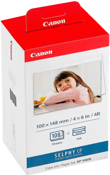 Комплект для печати Canon KP-108IN (3115B001) сублимационный 108 листов, 10x15 см (KP-108IP)