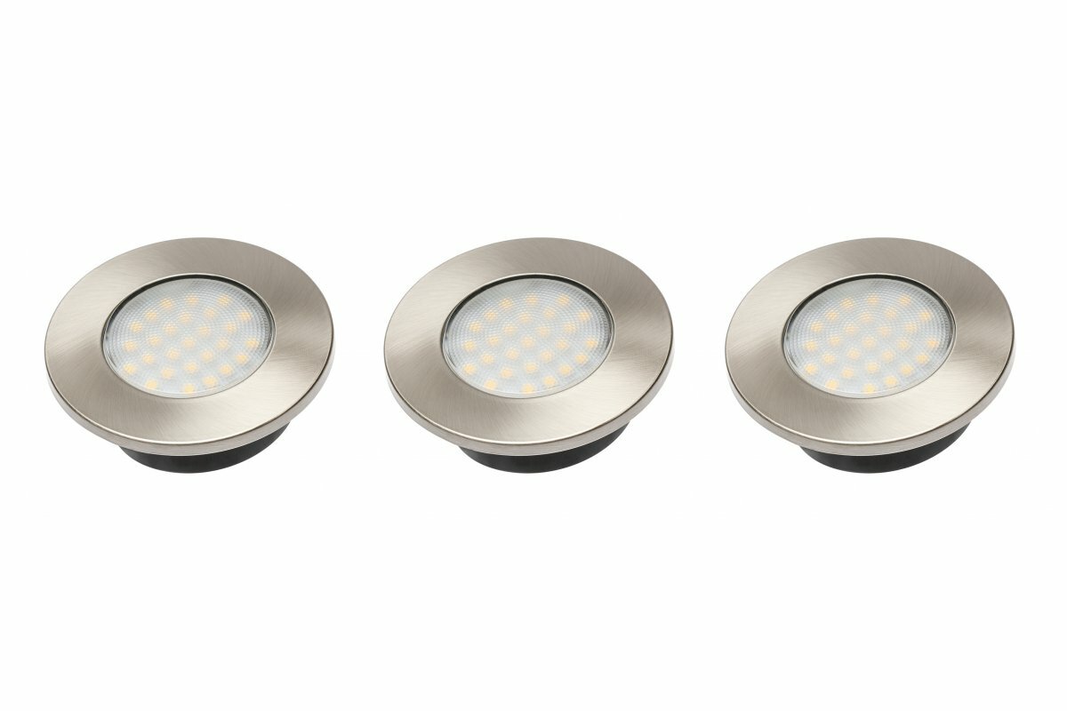 Комплект из 3-х точечных встраиваемых светодиодных светильников Barri PLUS 3*15W 220V теплый свет