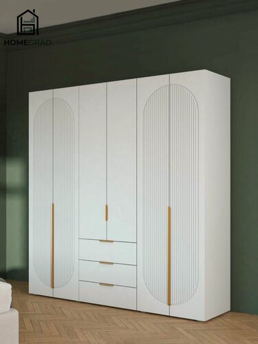 Изображение товара Шкаф для одежды HomeGrad Fiesta, 200х220 см, фасады МДФ, белый