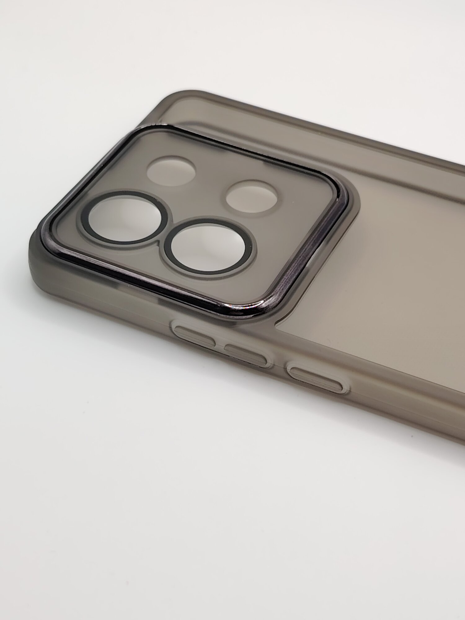 Чехол для TECNO SPARK 30C с защитой камеры, черный, силиконовый — фото 1