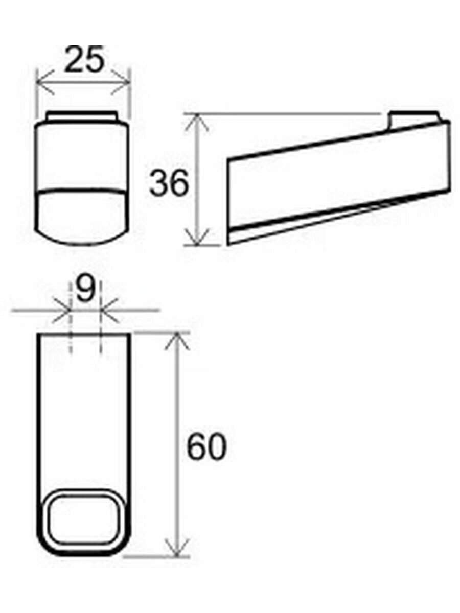 Крючок RAVAK 10° TD 110.00 — фото 1