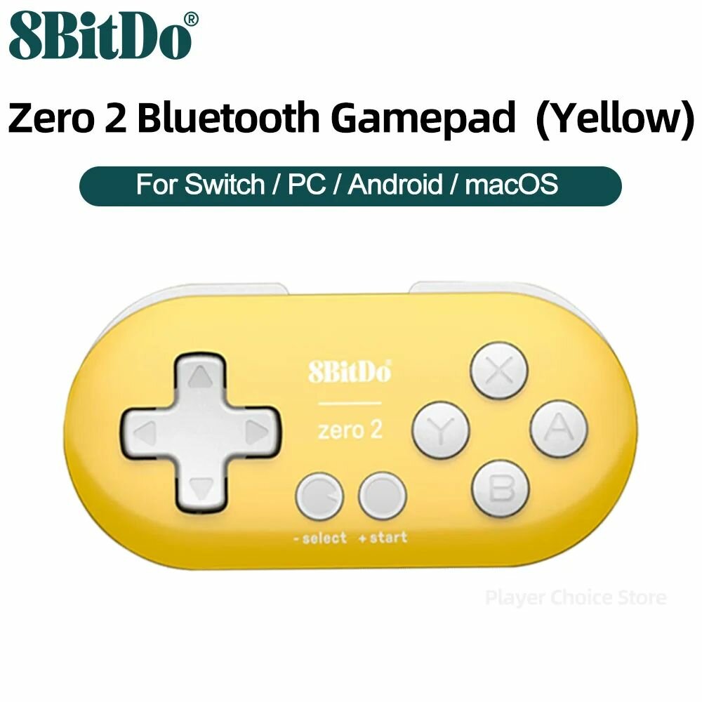 8BitDo Zero 2 Геймпады для ПК для контроллера Nintendo Switch Gaming Controle Steam Windows 10 11 Android Raspberry Pi macOS Джойстик