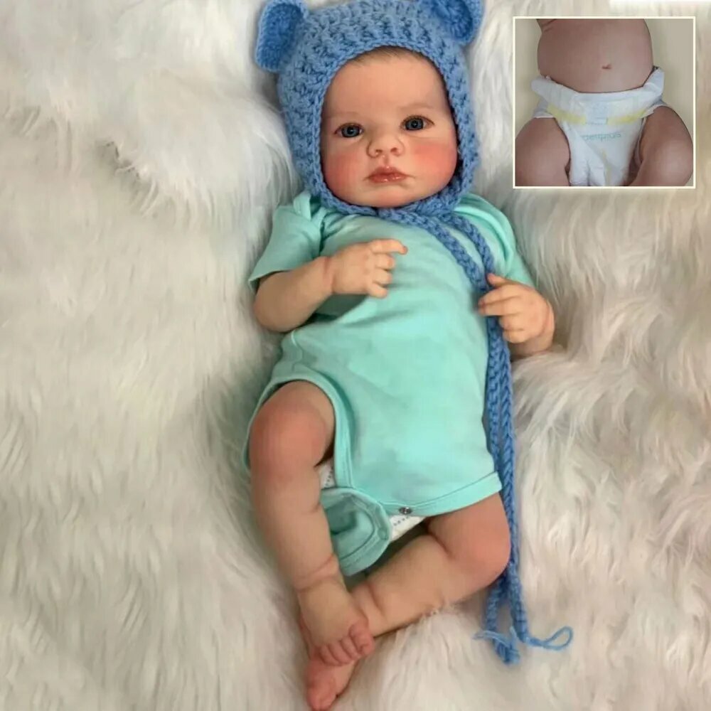 Кукла реборн 50см Силикон для всего тела /Реалистичная кожа/мальчик