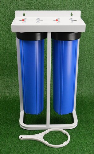 Изображение товара Магистральный фильтр-колба Аква-Лидер ВВ20(двойной) Латунная резьба 1" без картриджа