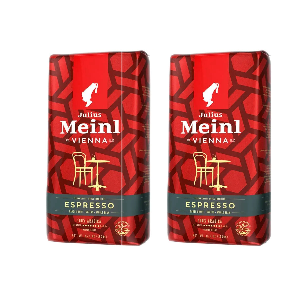 Кофе Julius Meinl "Vienna Espresso", арабика, средняя обжарка, 2 кг