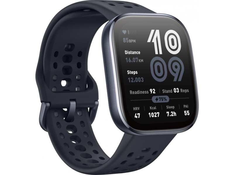 Смарт-часы Amazfit Bip 6 A2435 1.97" AMOLED корп. черный рем. черный разм. брасл:130-195мм (6970100377866)