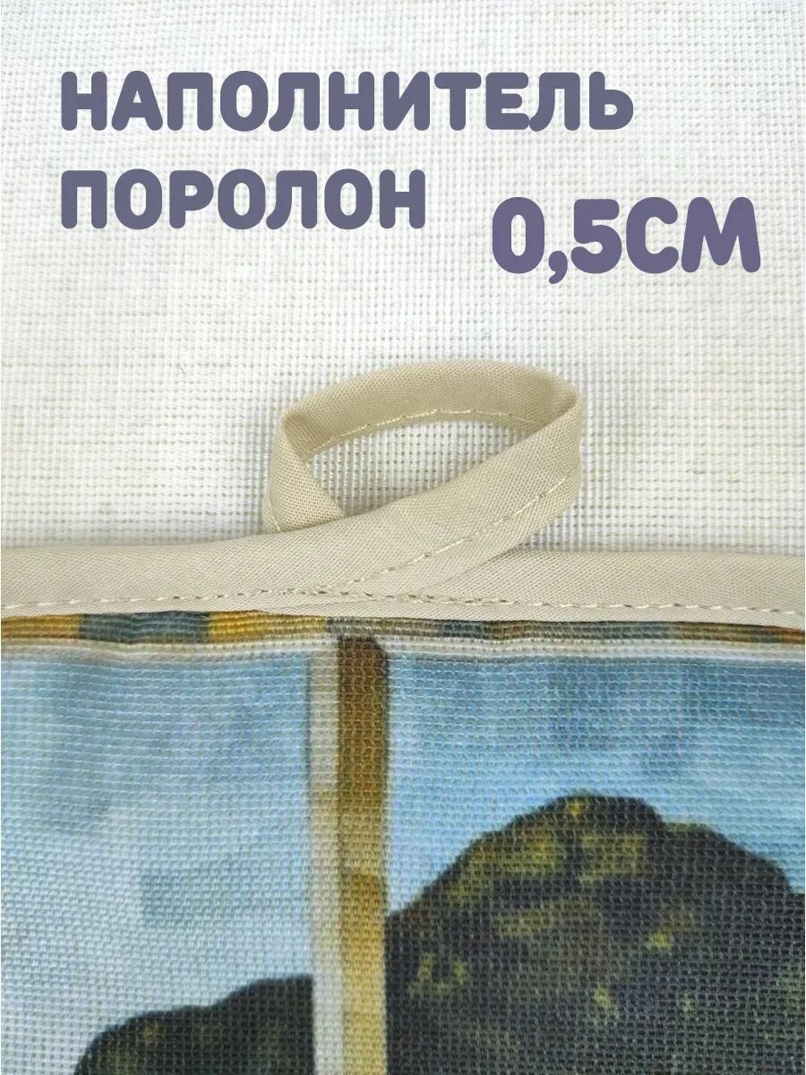 Прямоугольные кухонные прихватки для горячего из рогожки, набор 2 штуки, ГрандСтиль — фото 1