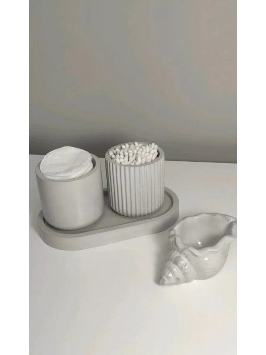 Органайзер Nikilem Decor, для хранения косметики, гипсовый, настольный
