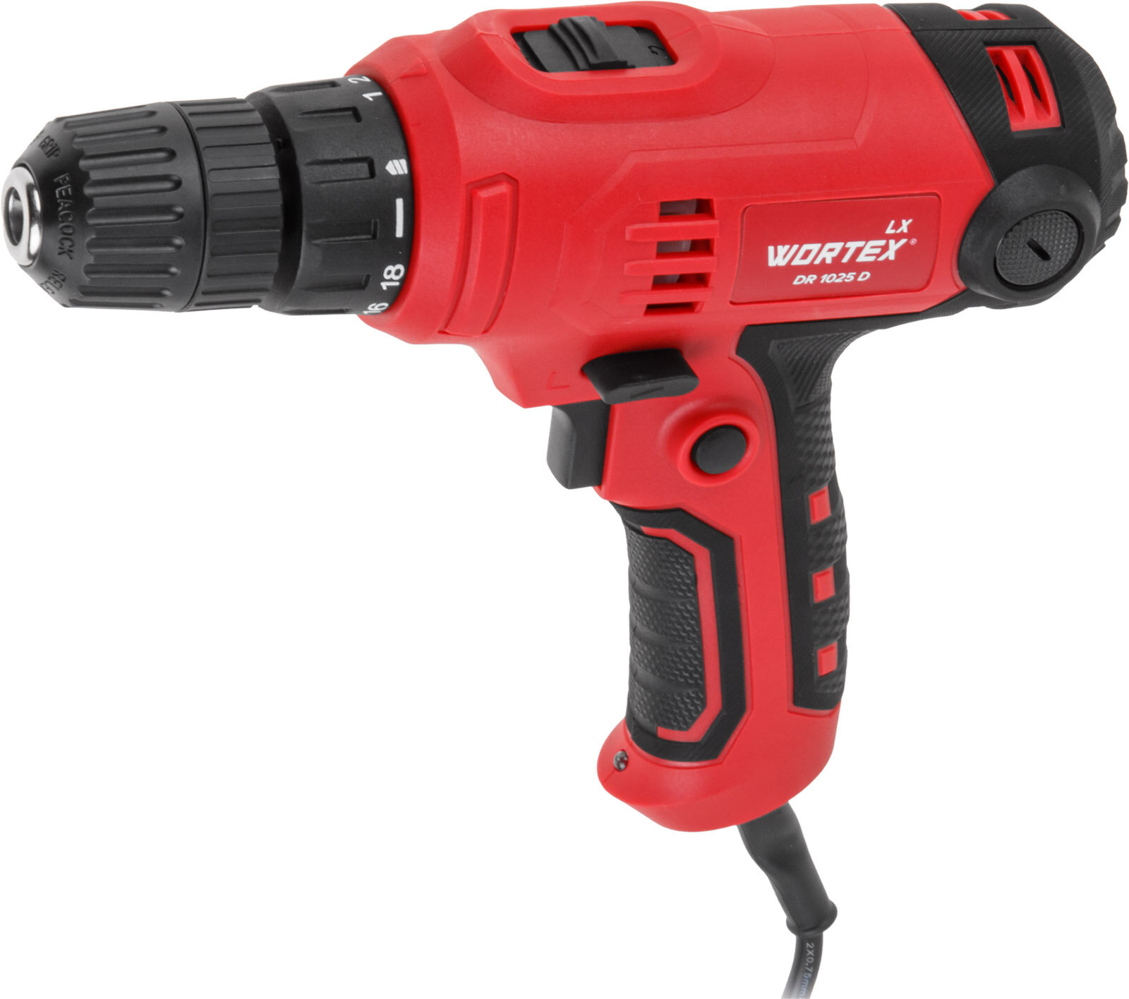 Дрель-шуруповерт сетевая WORTEX LX DR 1025 D, мощность 400 Вт, кабель 4 метра (1335878)