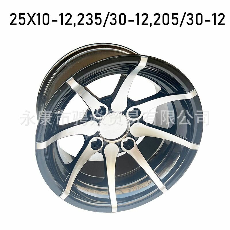 Квадроцикл 12 дюймов колеса, 4 колеса для картинга 235/30-12 25X10-12 дюймов вакуумный алюминиевый обод