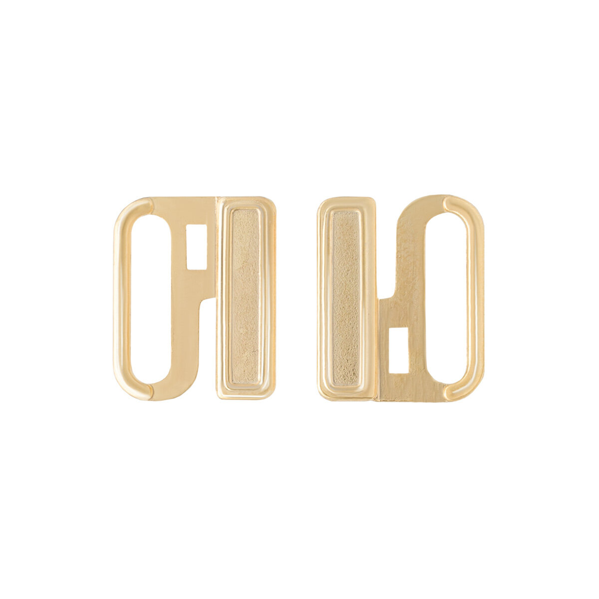 27515 Застежка для бюстгальтера металл, 15 мм, цвет золото 21615