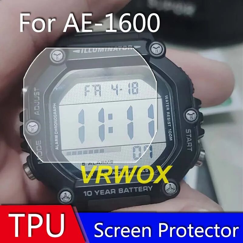 3 шт. Защитная пленка для ABL-100 AE-1600 F-91W AE-1200 A159 A168 W217 218 BGD-560 W-800 DW-H5600 Прозрачная нано-пленка из ТПУ, взрывозащищенная, ABL-100, TPU 3 Pcs